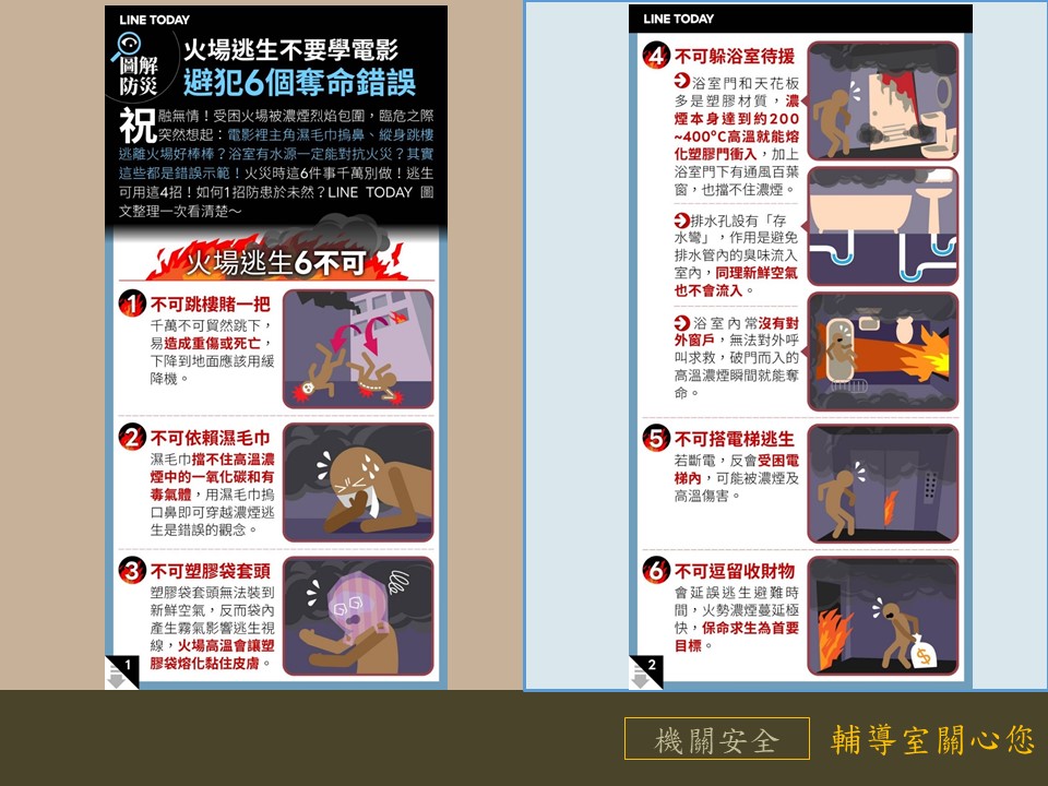 火場逃生不要學電影 避開6大奪命錯誤