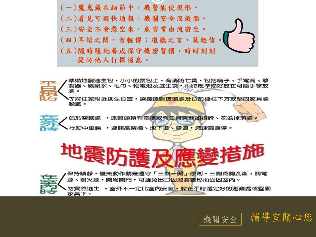 地震防護及應變措施