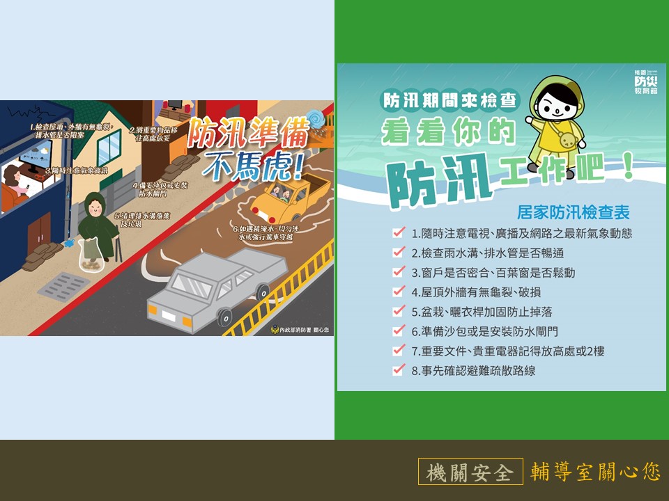 下雨天要來了,防汛準備不馬虎!